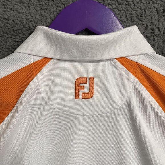 FootJoy Polo Polyester Men Size Small White Color Block - Picture 15 of 16
